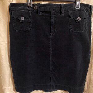 Avenue Black Velour Skirt